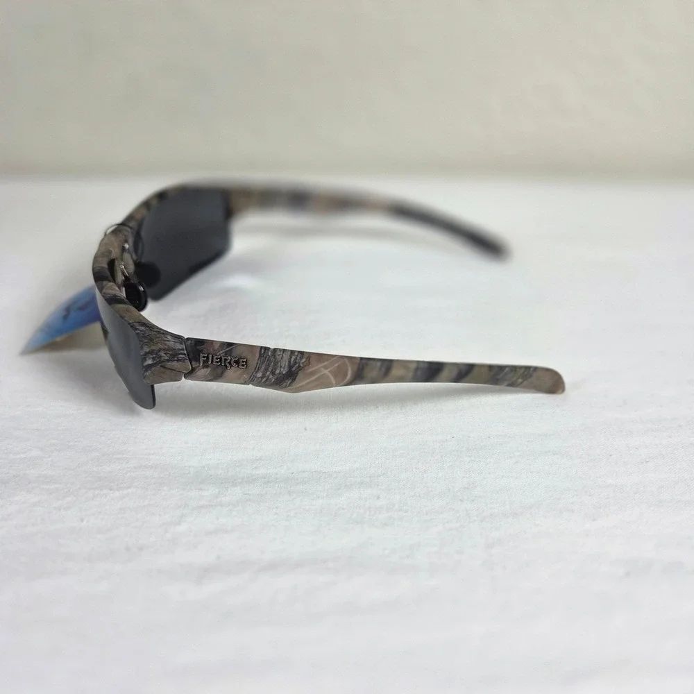 Fierce Polarized Sunglasses Longleaf Camo Frame Dark Smoke Lens Hunting Fishing